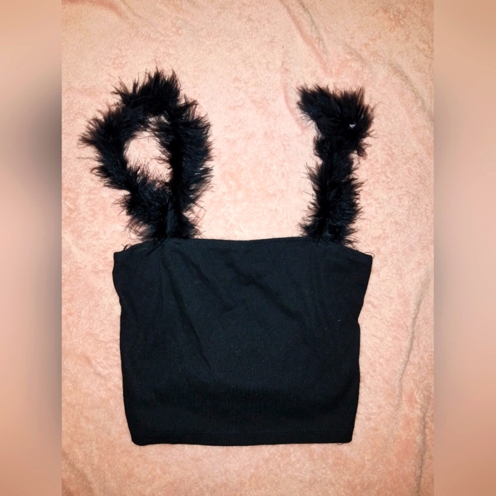 Black shein crop top